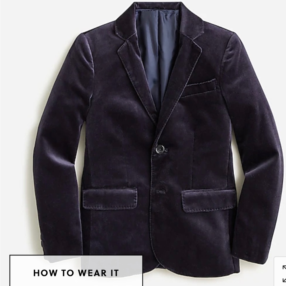 Boys' Ludlow blazer in velvet Size 4